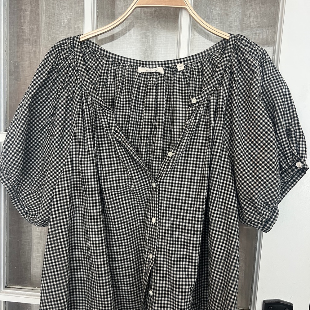 Doen June Gingham Checkered Women's Top Size M (fits like S)